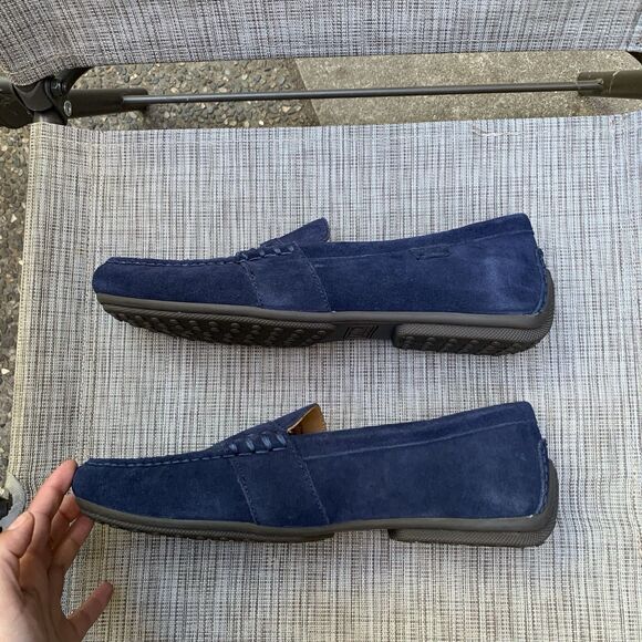 Polo Ralph Lauren Reynold Driver Shoes Navy Blue Suede Penny Loafers Preppy 12D main image 7